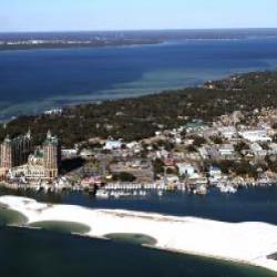 Destin Pass and the Harbor from above