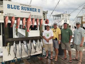 Click to enlarge image Red Snapper, dolphinfish, tuna - Rick Catches a nice one on a 6 hour trip - July 2017